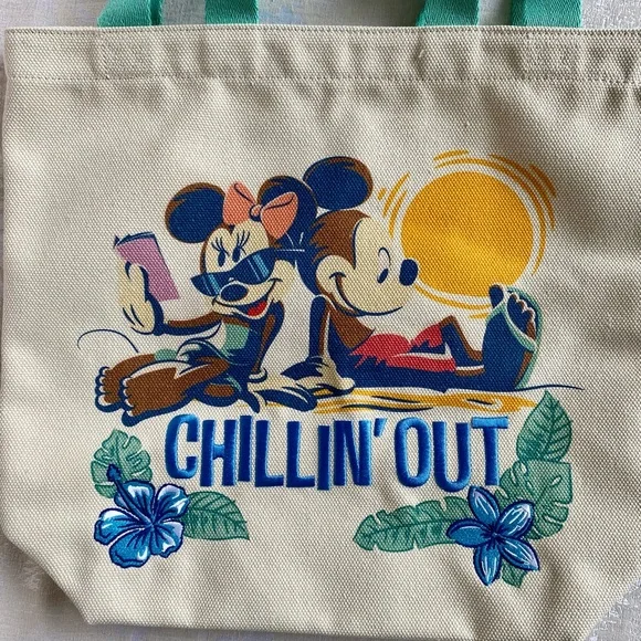 🆕 Disney Mickey and Minnie Mouse Canvas Tote Bag - Picture 11 of 12